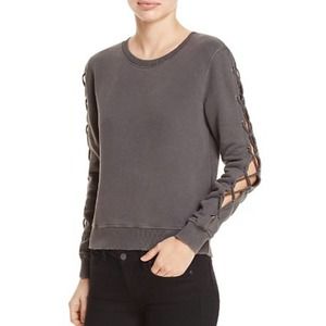 n:Philanthropy Syd Lace Up Gray Sweatshirt